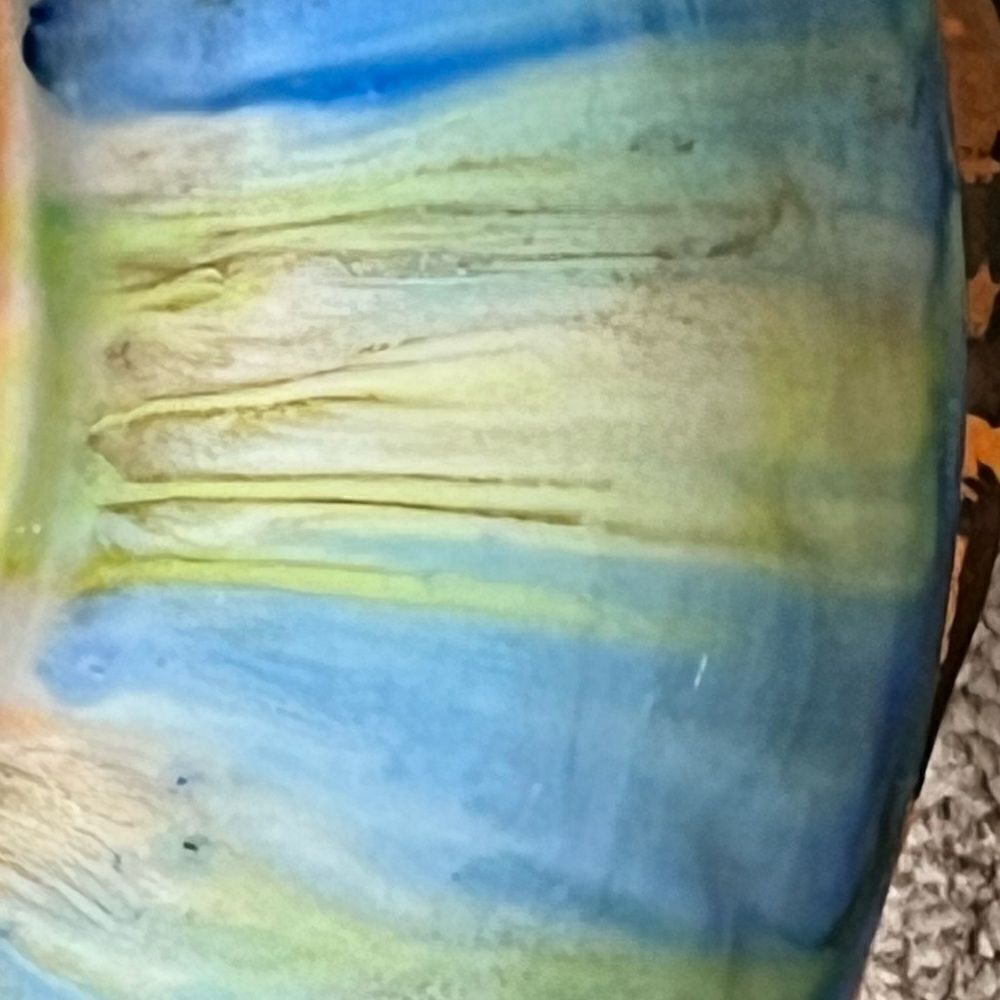HANDCRAFTED 10” Ceramic Wave Serving Platter - Picture 8 of 10